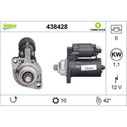 Valeo Starter Motor 12V 1.1kW 10 Teeth 438428