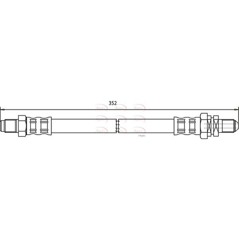 Apec Brake Hydraulic Hose Line Front HOS3236