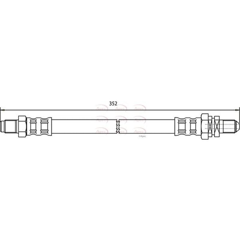 Apec Brake Hydraulic Hose Line Front HOS3236