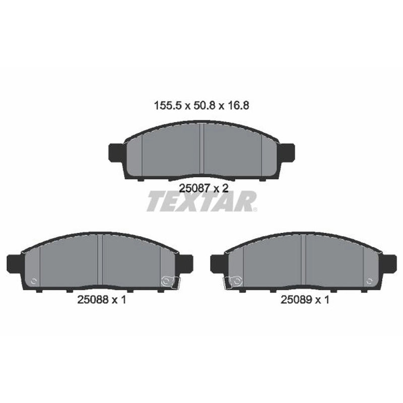 Textar Front Brake Pad Set 2508701