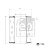 Febi Engine Air Filter 31159