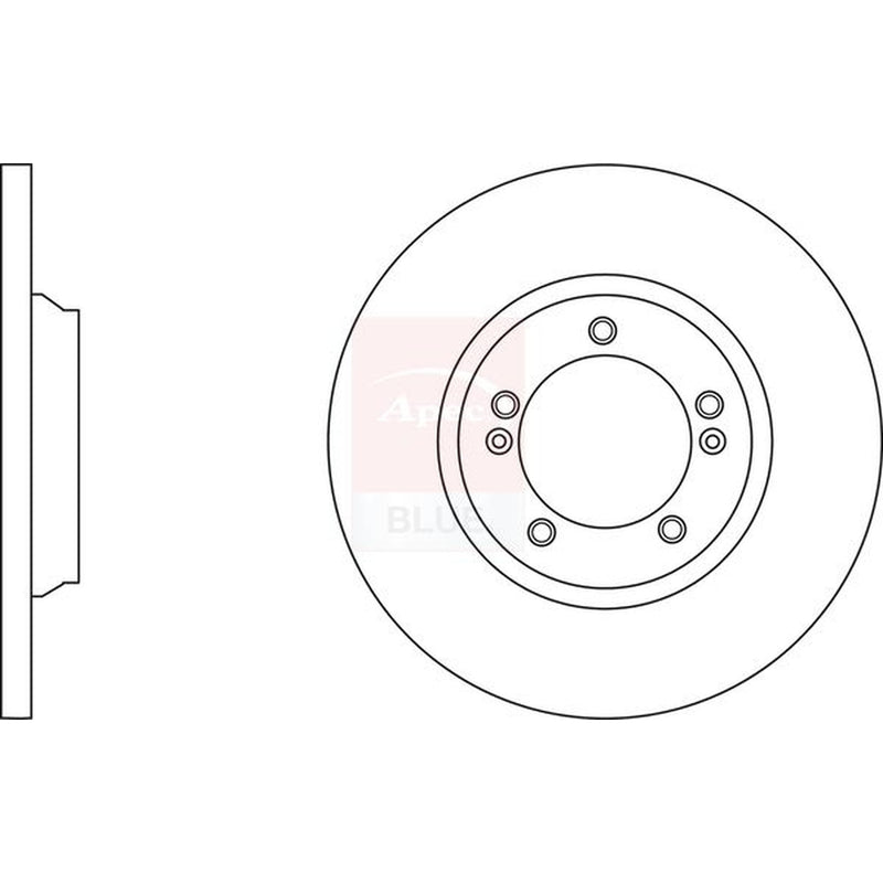Apec 2 x Solid Rear Brake Discs SDK6787