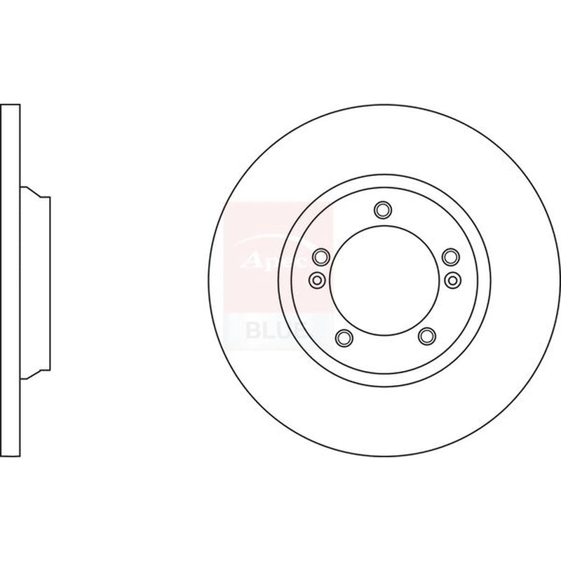 Apec 2 x Solid Rear Brake Discs SDK6787