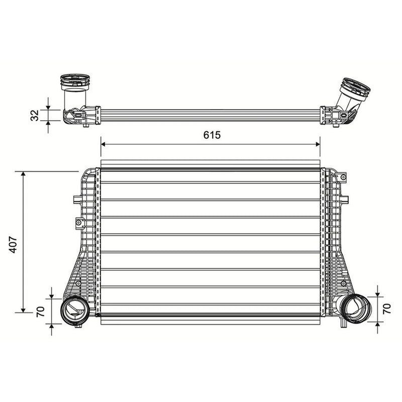 Valeo Intercooler (Charge Air Cooler) 822962