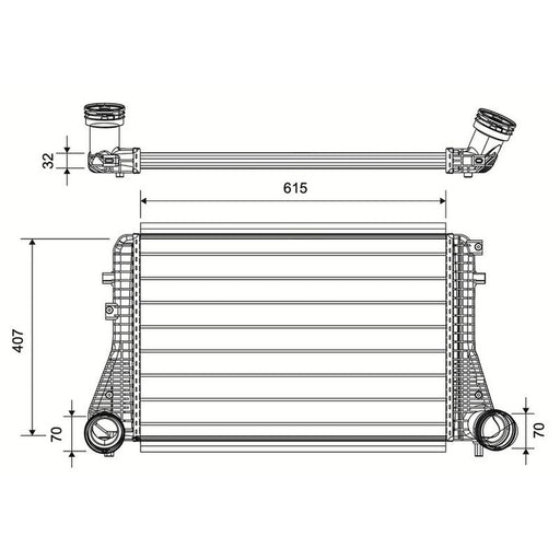 Valeo Intercooler (Charge Air Cooler) 822962