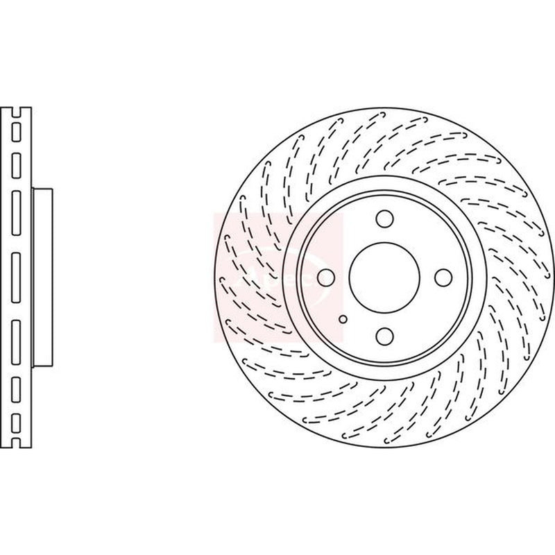 Apec 2 x Perforated/Vented Rear Brake Discs DSK2778
