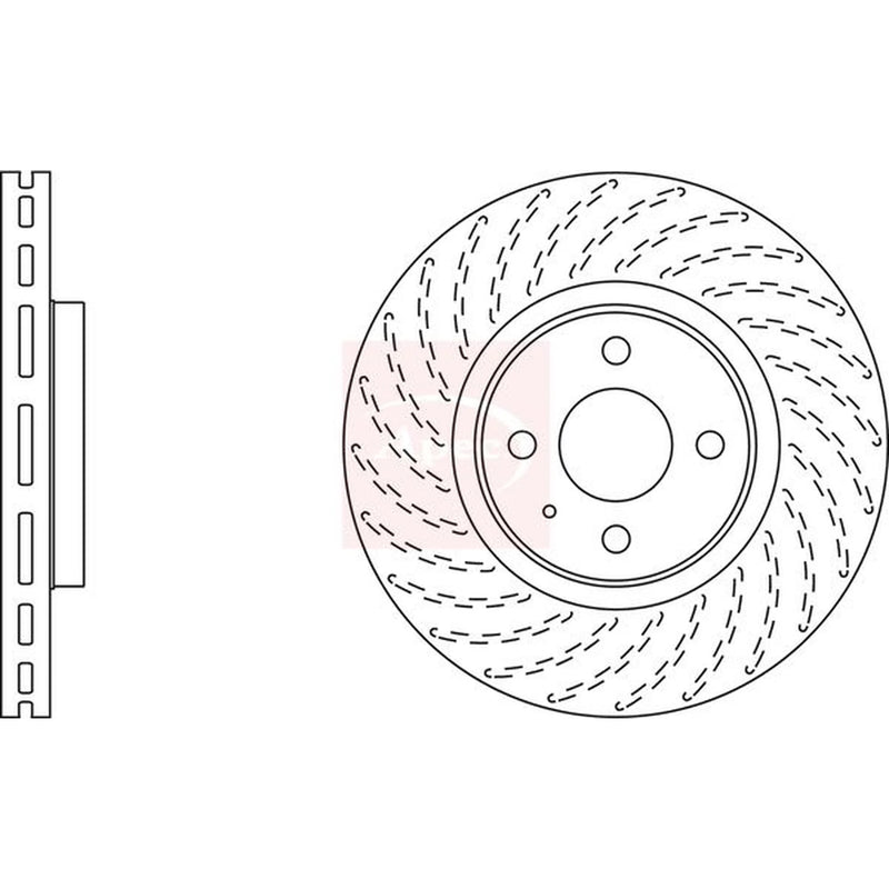 Apec 2 x Vented Rear Brake Discs DSK2726