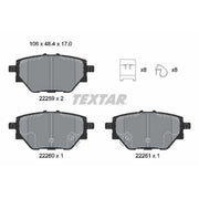 Textar Rear Brake Pad Set 2225901