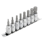 Draper Expert Hex Socket Bit Set 3/8" Sq. Dr. 8 Piece