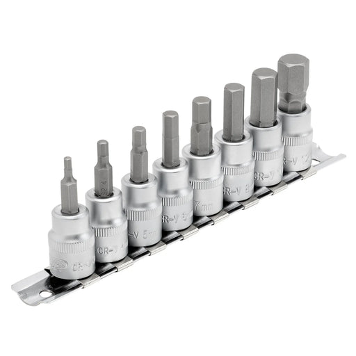 Draper Expert Hex Socket Bit Set 3/8" Sq. Dr. 8 Piece