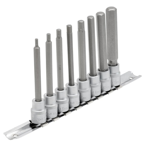 Draper Expert Hex Socket Bit Set 3/8" Dr. 100mm (8 Piece)