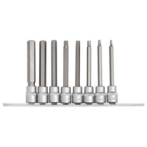 Draper Expert Hex Socket Bit Set 3/8" Dr. 100mm (8 Piece)