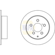 NAPA 2 x Solid Rear Brake Discs NBD5799