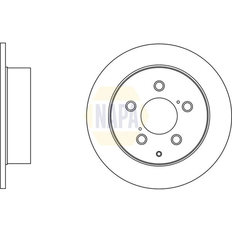 NAPA 2 x Solid Rear Brake Discs NBD5799