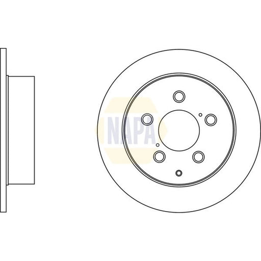 NAPA 2 x Solid Rear Brake Discs NBD5799
