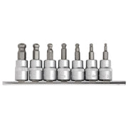 Draper Expert Ball-end Hex Socket Bit Set 3/8" Sq. Dr. 7 Piece