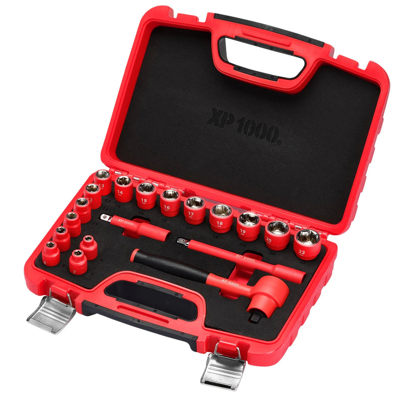 XP1000 VDE Metric Socket Set, 19 Piece, Insulated for Live Circuits