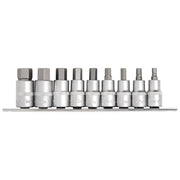 Draper Expert Hex Socket Bit Set 1/2" Dr. 9 Piece 55mm