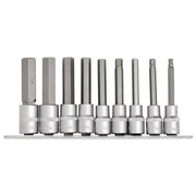 Draper Expert Hex Socket Bit Set 1/2" Sq. Dr. 100mm (9 Piece)