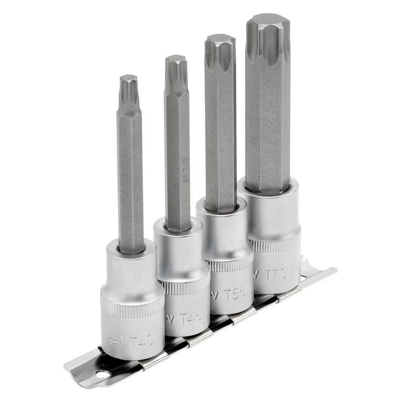 Draper Expert TX-STAR® Socket Bit Set 1/2" Sq. Dr. 100mm (4 Piece)