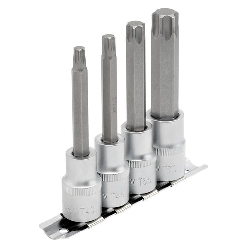 Draper Expert TX-STAR® Socket Bit Set 1/2" Sq. Dr. 100mm (4 Piece)