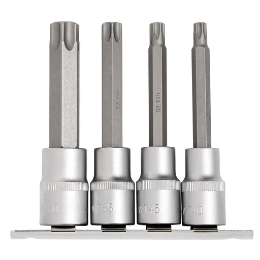 Draper Expert TX-STAR® Socket Bit Set 1/2" Sq. Dr. 100mm (4 Piece)