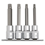 Draper Expert Spline Socket Bit Set, 1/2" Sq. Dr. (4 Piece)