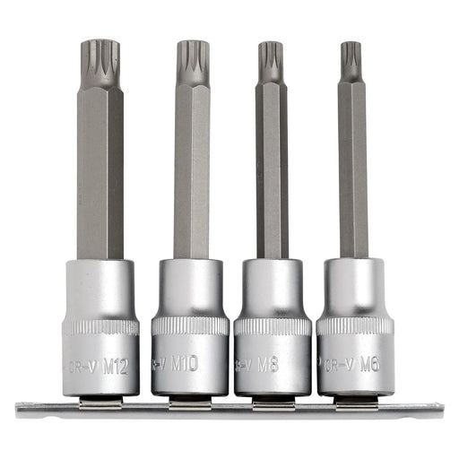 Draper Expert Spline Socket Bit Set, 1/2" Sq. Dr. (4 Piece)