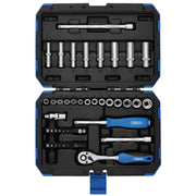 Draper Metric Socket Set, 1/4" Sq. Dr. (47 Piece)