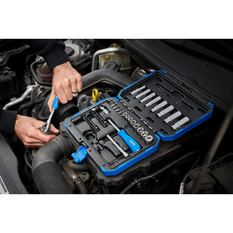 Draper Metric Socket Set, 1/4" Sq. Dr. (47 Piece)