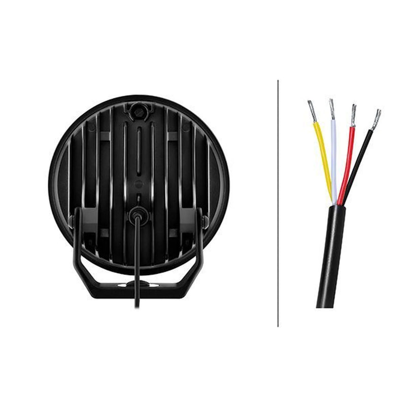 Hella Spotlight Vf Blade Aux. Black 7 Round W/A Po R 25 frontal sided 1FJ 357 1FJ 357 198-061
