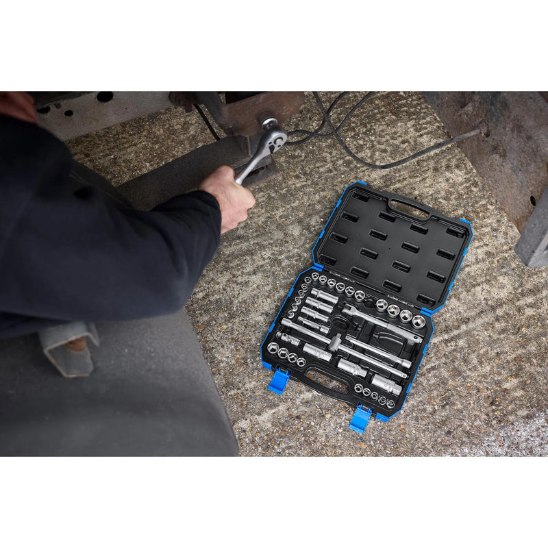 Draper Socket Set, 39 Piece, 3/8" Drive