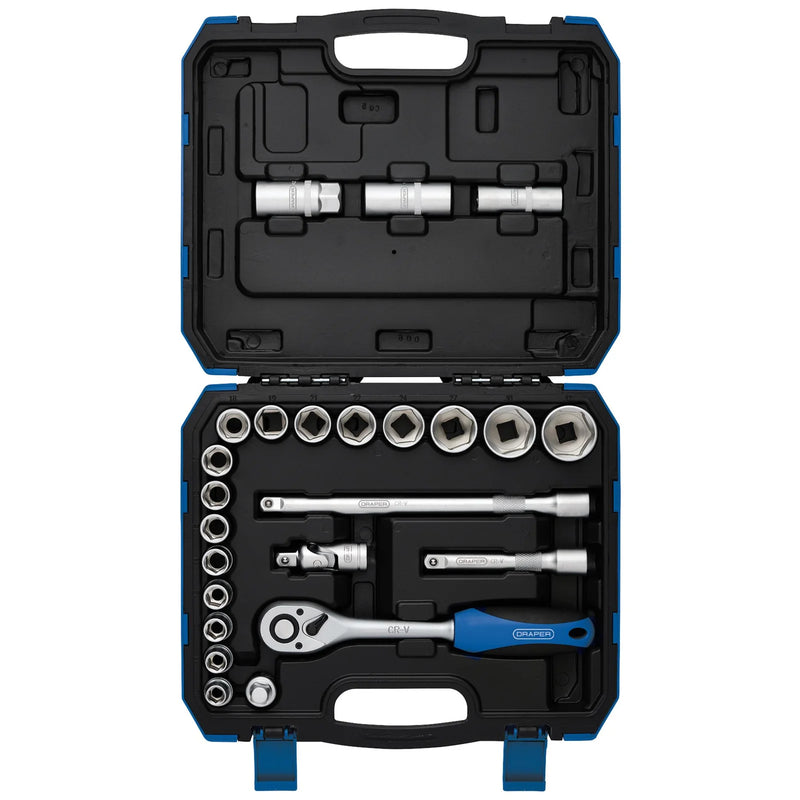 Draper Metric Socket Set 1/2" Sq. Dr. 24 Piece