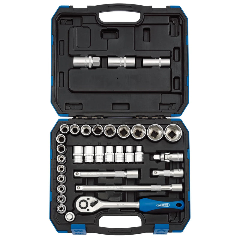Draper HI-TORQ® Socket Set 33 Piece 1/2" Sq. Dr.