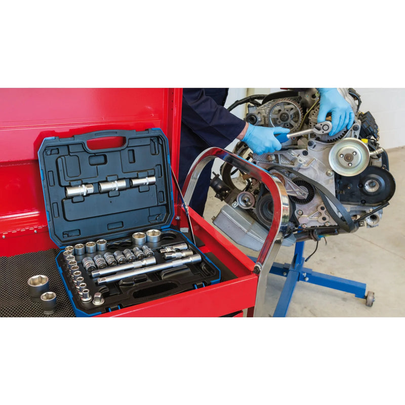 Draper HI-TORQ® Socket Set 33 Piece 1/2" Sq. Dr.