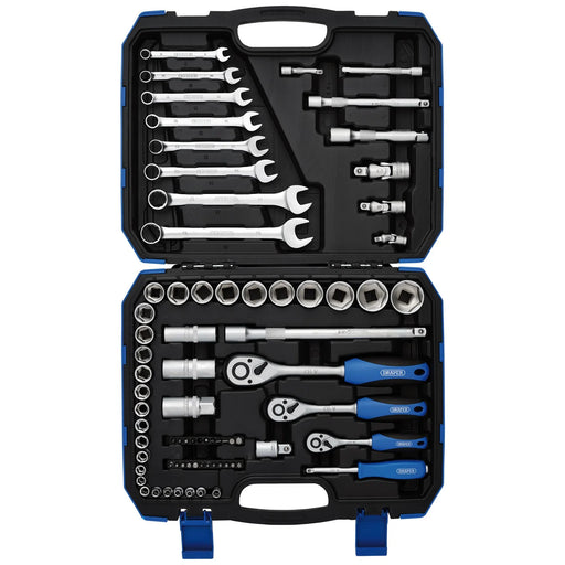 Draper Metric Tool Kit 75 Piece, 1/4" 3/8" 1/2" Square Drive