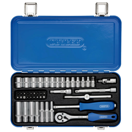 Draper Metric Socket Set 1/4" Sq. Dr. 45 Piece
