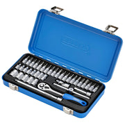 Draper Metric Socket Set 38 Piece 1/4" Sq. Dr. in Metal Case