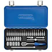 Draper Metric Socket Set 38 Piece 1/4" Sq. Dr. in Metal Case