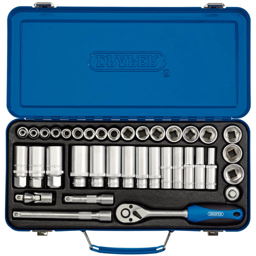 Draper Metric Socket Set, 3/8" Sq. Dr. (37 Piece)