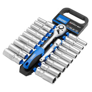 Draper Combined MM/AF Deep Socket & Ratchet Set, 20 Piece