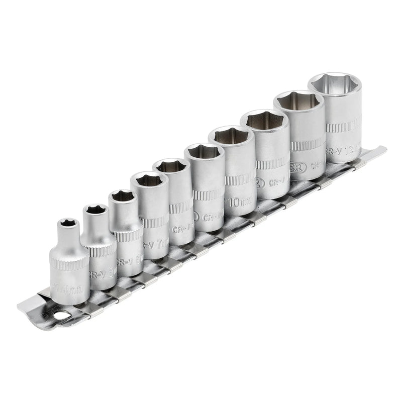 Draper Metric Socket Set, 1/4" Sq. Dr. (10 Piece)