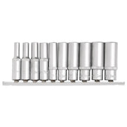 Draper Metric Deep Socket Set 1/4" Sq. Dr. 10 Piece