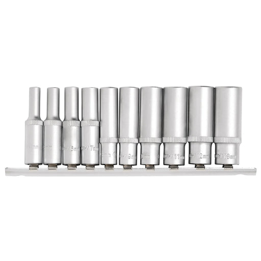 Draper Metric Deep Socket Set 1/4" Sq. Dr. 10 Piece