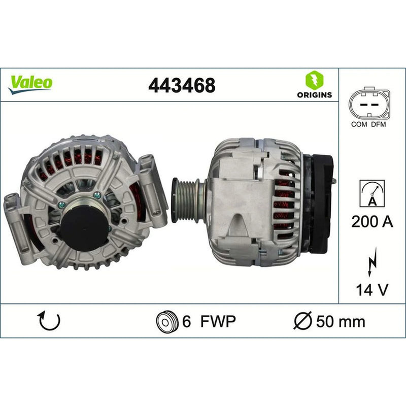 Valeo Car Alternator 12V 443468