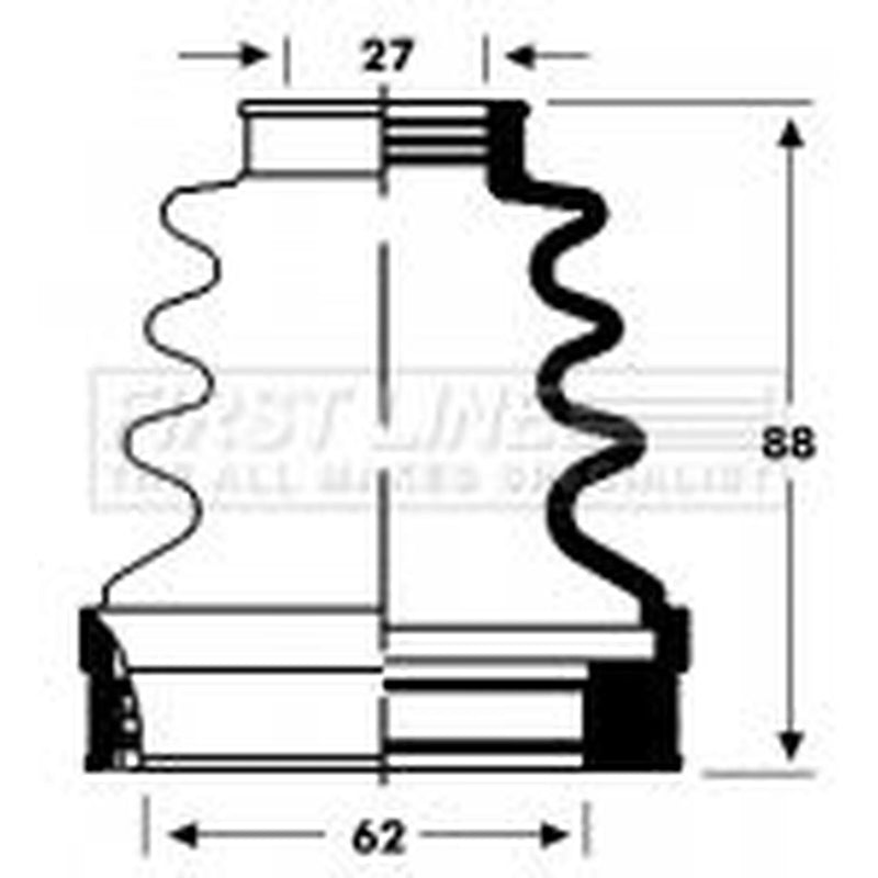 First Line Drive Shaft Bellow Kit Front Right FCB2806