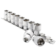 Draper Socket Set 10 Piece 3/8" Sq. Dr. on Metal Rail