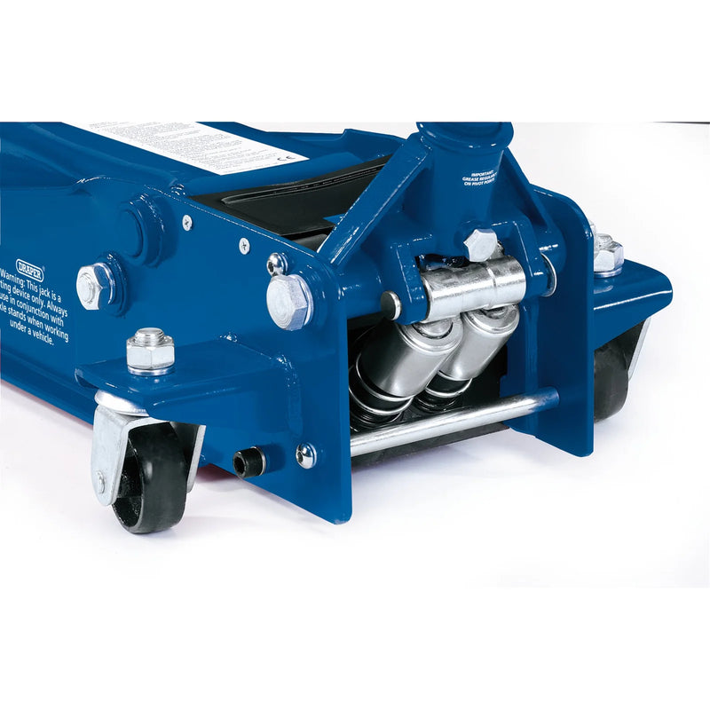 Draper Trolley Jack 3 Tonne Heavy Duty with Twin Pistons
