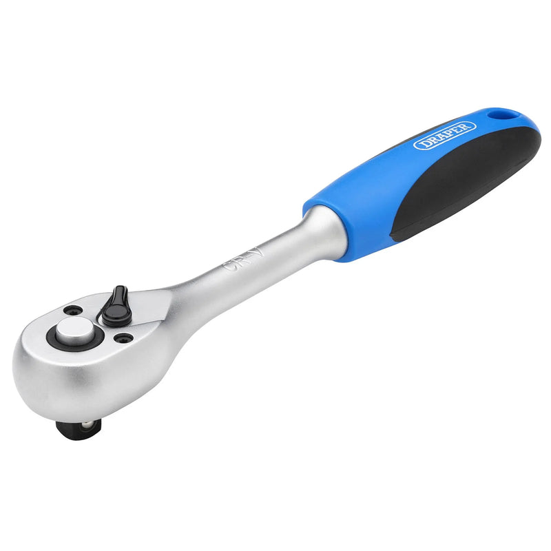 Draper 72 Tooth Reversible Soft Grip Ratchet Square Drive