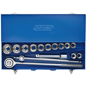 Draper HI-TORQ® Socket Set 15 Piece 3/4" Sq. Dr. in Metal Case